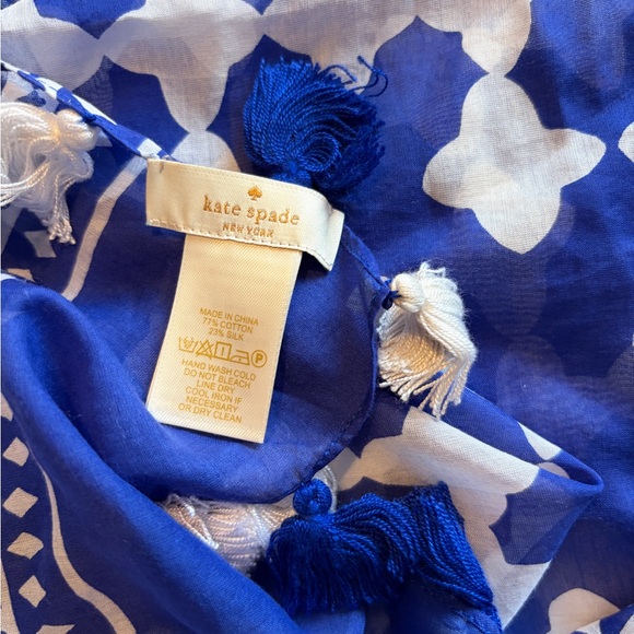 Kate Spade Cobalt Blue and White Lantern Scarf - Picture 8 of 8